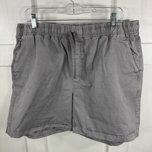 Simply‎ Southern Shorts Gray Elastic Waist Drawstring Pockets Men's Size L